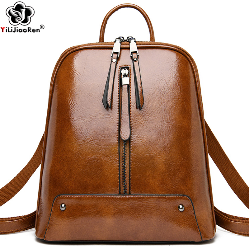 Leatherwork Wallet - Mochila de cuero para mujer, bolso