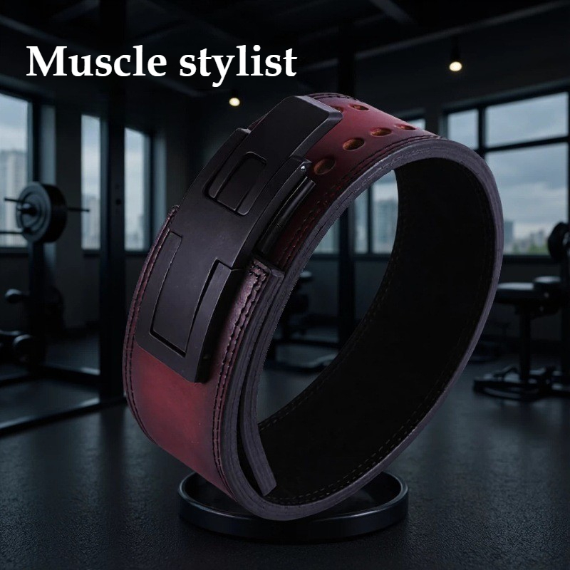 Leather Workout Belt - Cinturón de Levantamiento de Pesas de