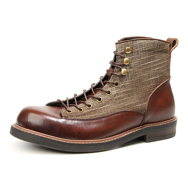 Vintage Leatherwork - YETTIES Botas de combate Amekaji con