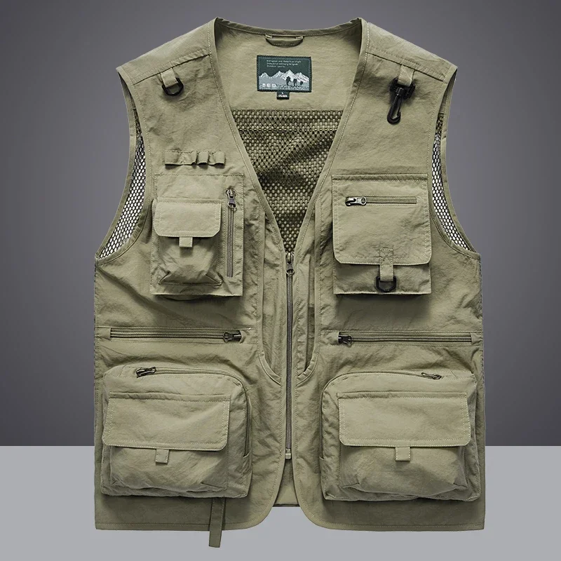 Leather Work Vest - Chaleco de descarga de verano para