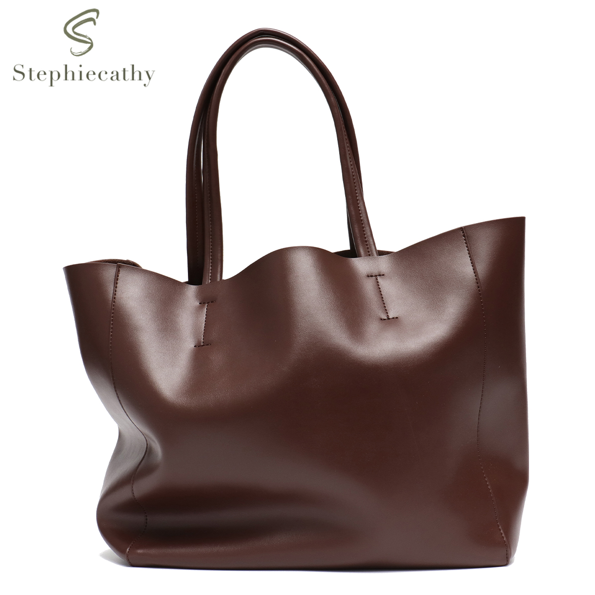 Leather Work Bag Women - Bolso de mano de gran capacidad