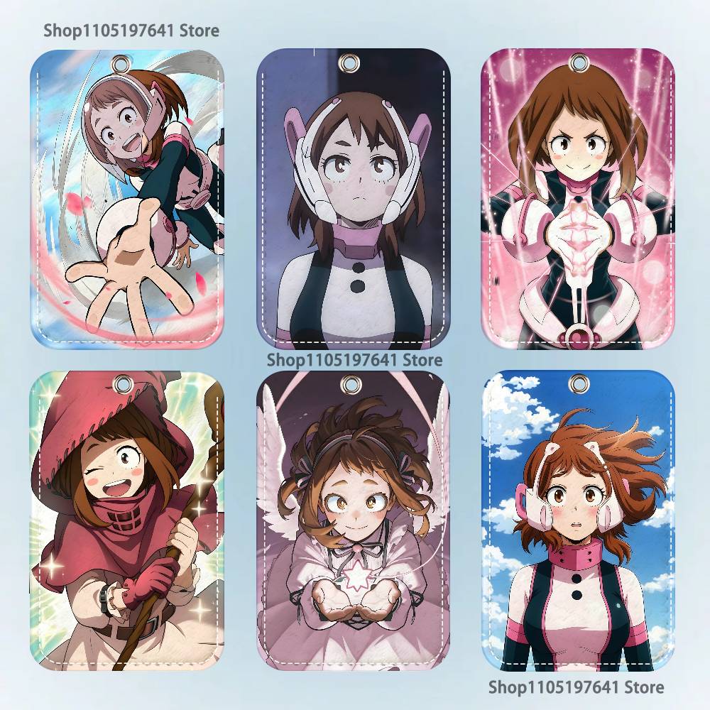 Leather Work In My Area - Llavero My Hero O-Ochako Uraraka, soporte