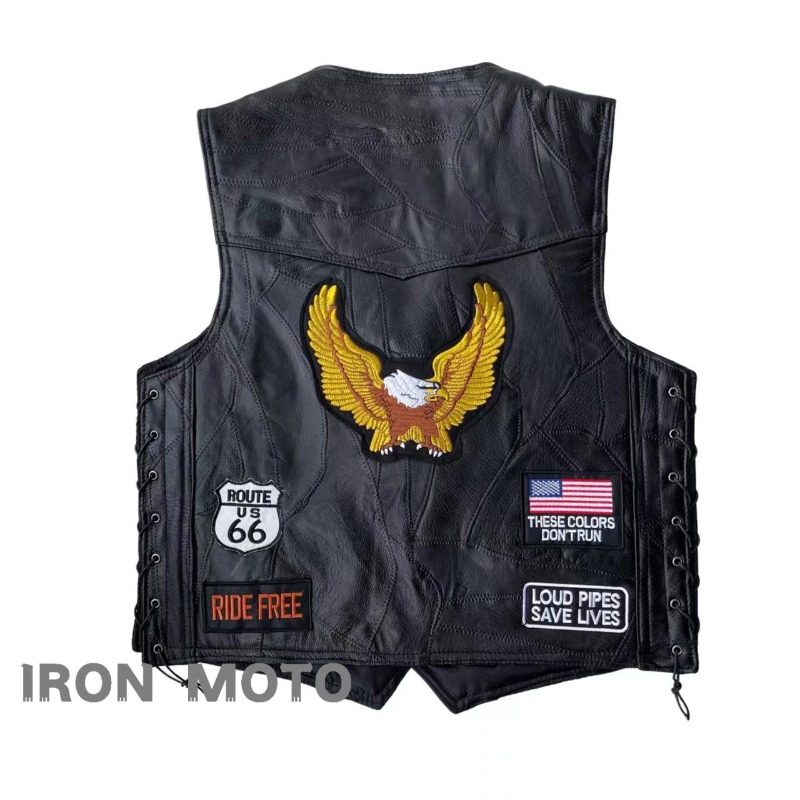 NUEVO Chaleco de Motocicleta p - Leather Work Vest reseña y precio