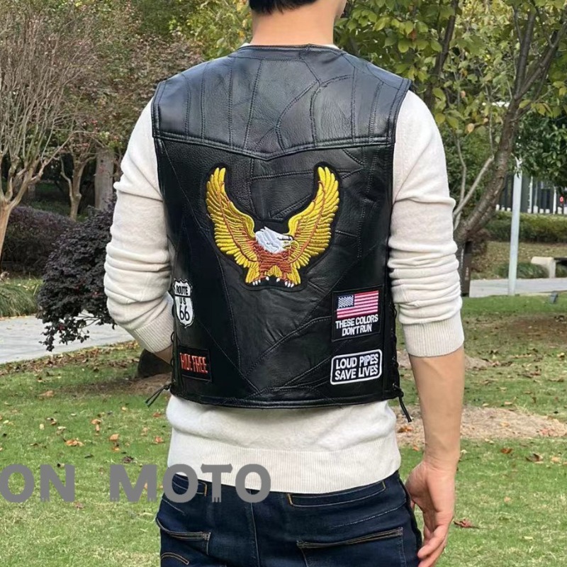 NUEVO Chaleco de Motocicleta p - Leather Work Vest reseña y precio