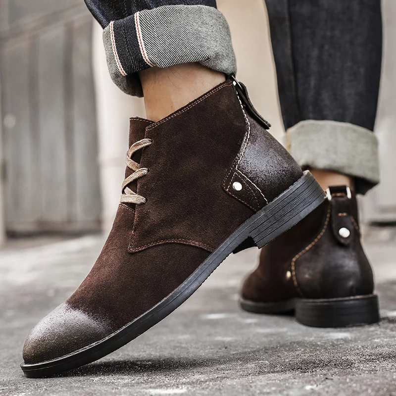 Nuevos botines de ante vacuno  - Vintage Leatherwork reseña y precio