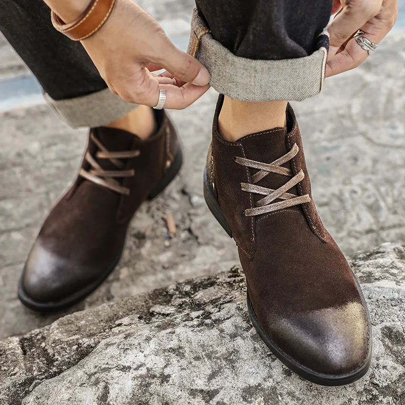 Nuevos botines de ante vacuno  - Vintage Leatherwork reseña y precio