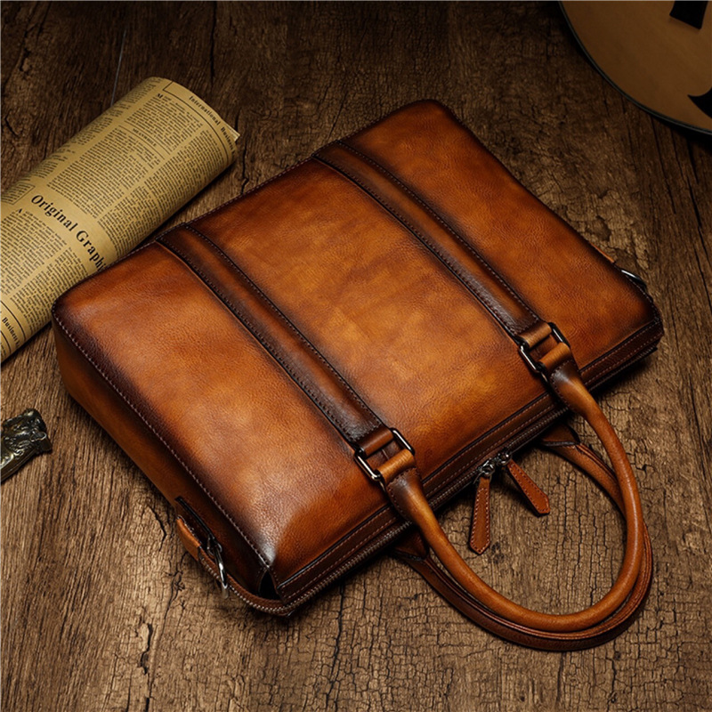 Maletín de Cuero de Primera Ca - Vintage Leatherwork reseña y precio