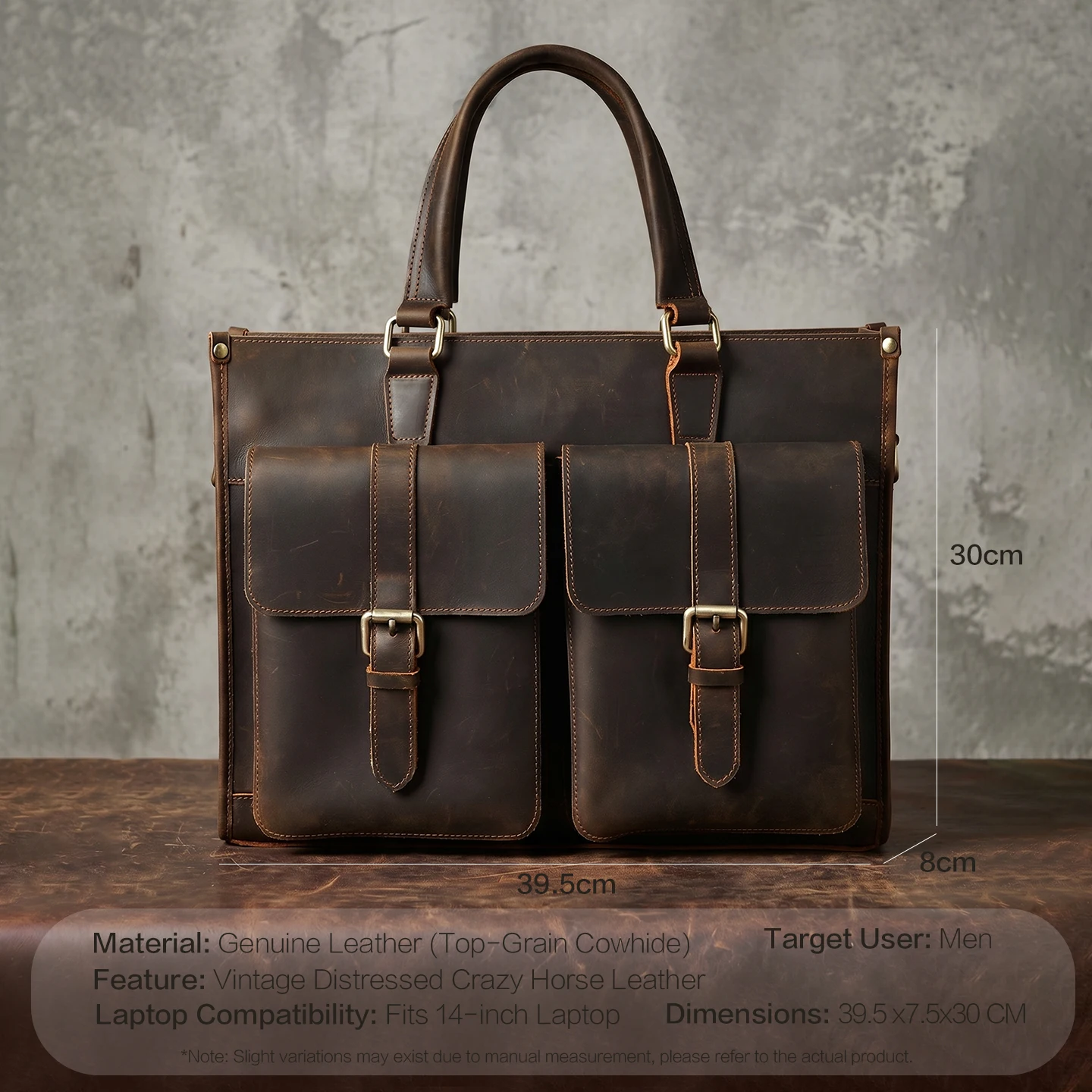 Maletín de Cuero Genuino Vinta - Vintage Leatherwork reseña y precio