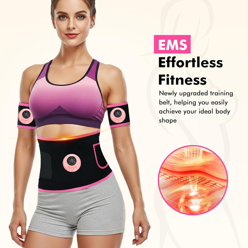 Estimulador muscular EMS, entr - Leather Workout Belt reseña y precio