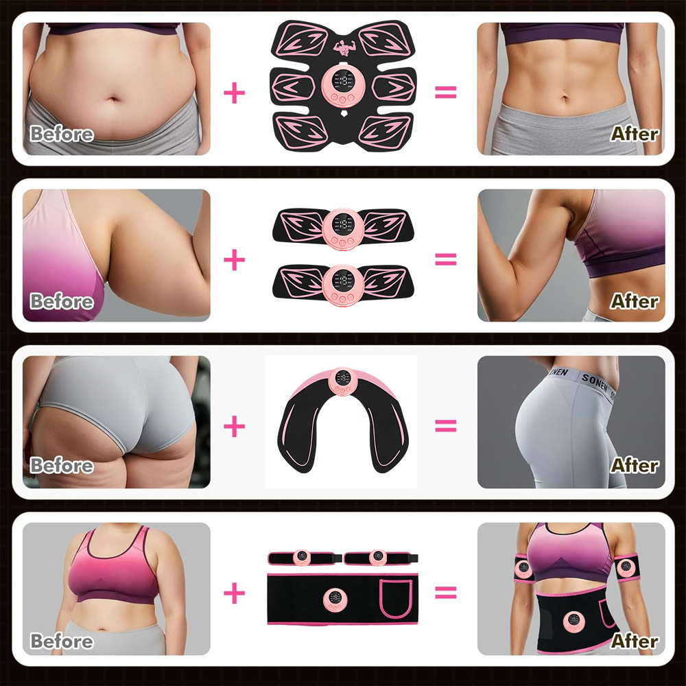 Estimulador muscular EMS, entr - Leather Workout Belt reseña y precio