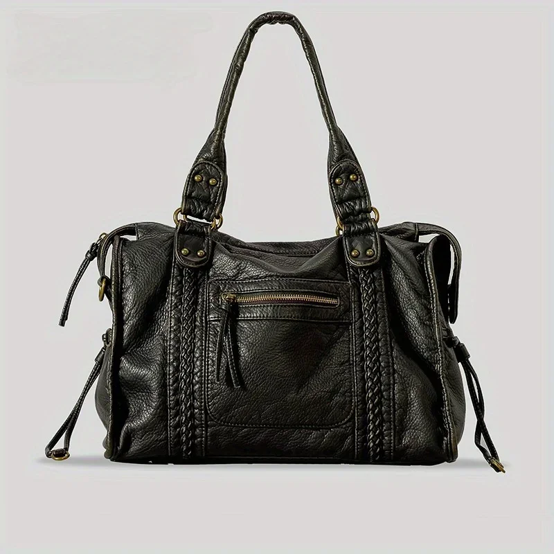Bolso de mano de cuero suave l - Leather Work Bag Women reseña y precio