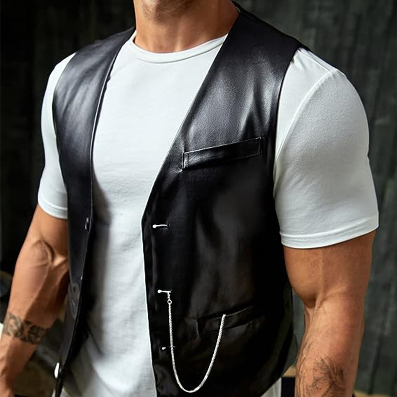 Nuevo Chaleco de cuero entalla - Leather Work Vest reseña y precio