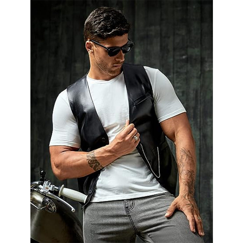 Nuevo Chaleco de cuero entalla - Leather Work Vest reseña y precio