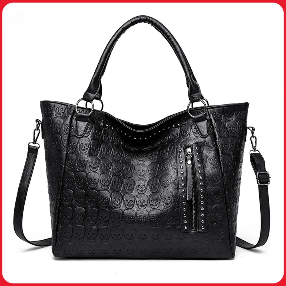 Bolso cruzado Punk Skull de cu - Leather Work Bag Women reseña y precio