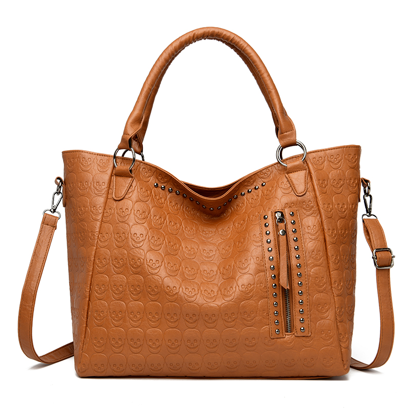 Bolso cruzado Punk Skull de cu - Leather Work Bag Women reseña y precio