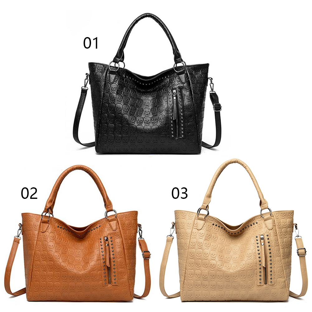 Bolso cruzado Punk Skull de cu - Leather Work Bag Women reseña y precio